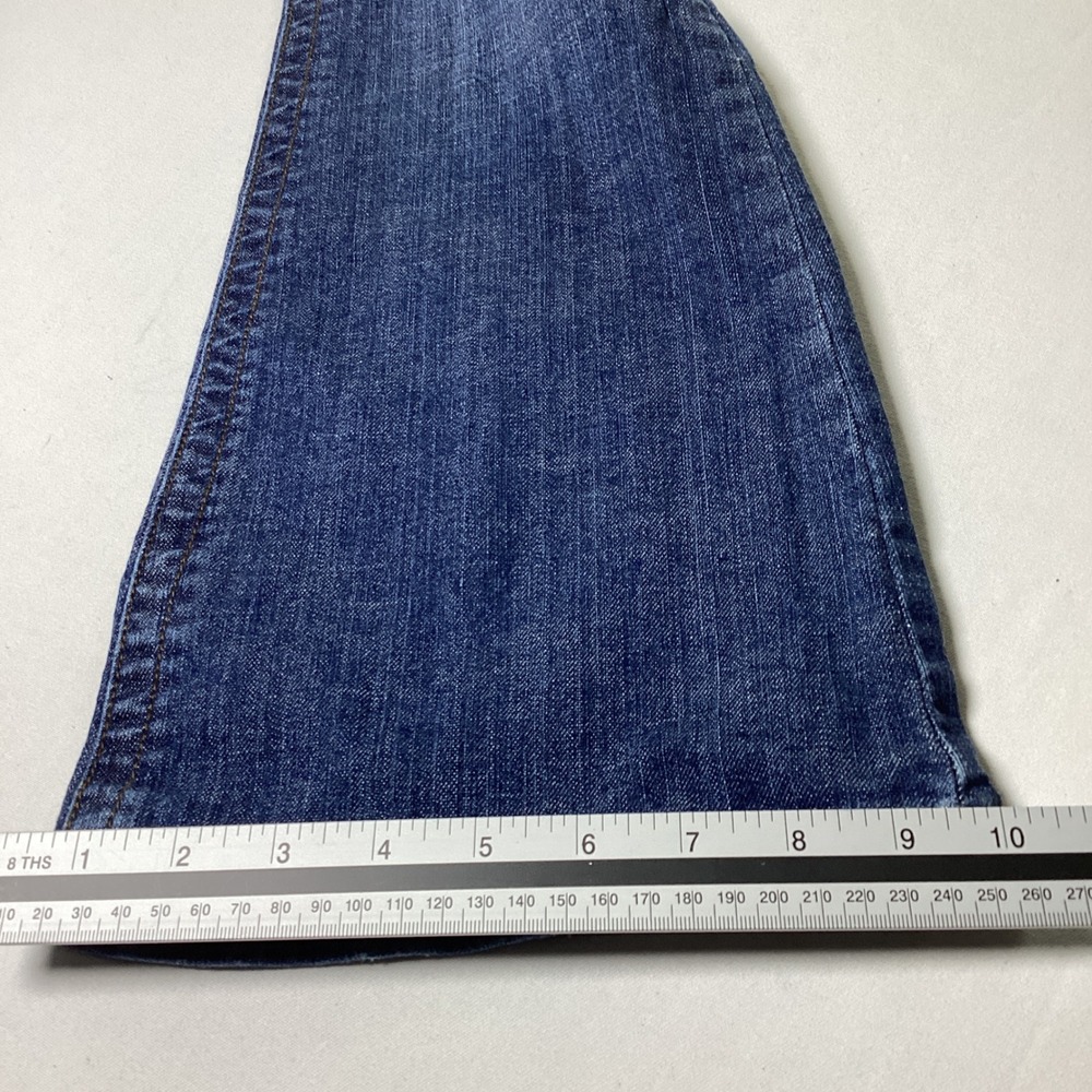 L.e.i Size 7 Low Rise Y2K Flare Jeans Medium Wash Stretch Denim - Picture 8 of 8